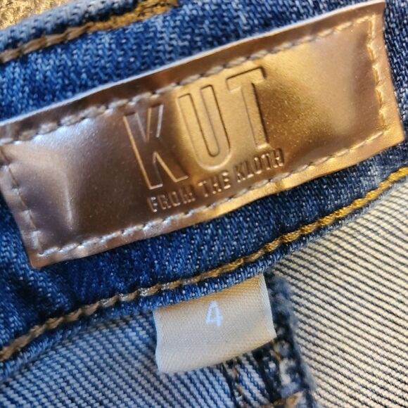 KUT From The Kloth Rachael  Fab Ab Mom Jeans Sz 4 High Rise Ankle Crop - Picture 5 of 8